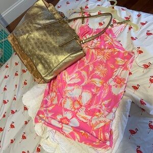 Lilly Pulitzer Pink and White Floral Tank Top